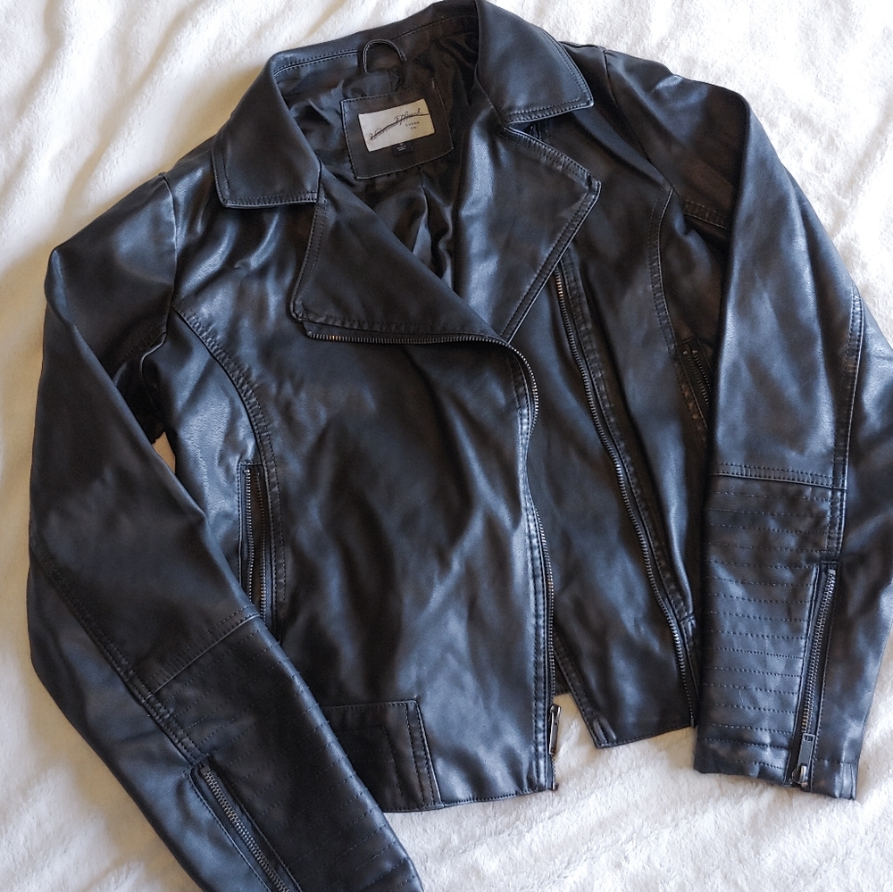 Black Faux Leather Jacket